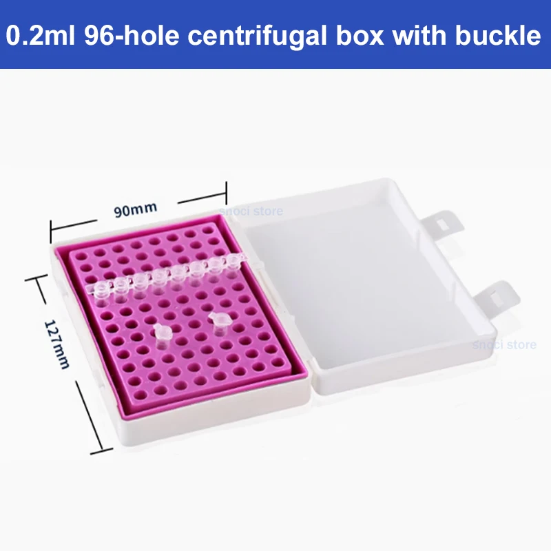 0.2ml Plastic Centrifugal Tube Storage Box Lab 96 Holes PCR Tube PP Storage Rack EP Tube Rack Lab Equipment Supplies,3Pcs