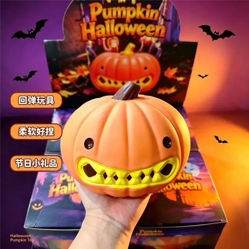 New Halloween Super Pumpkin 19cm Pinch Music Stress Relieving Toy Rebound Stress Relieving Artifact Creative Gift