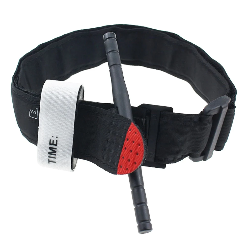 Outdoor Tourniquet Survival Application Red Tip Medical Emergency Belt Aid for Outdoor Exploration