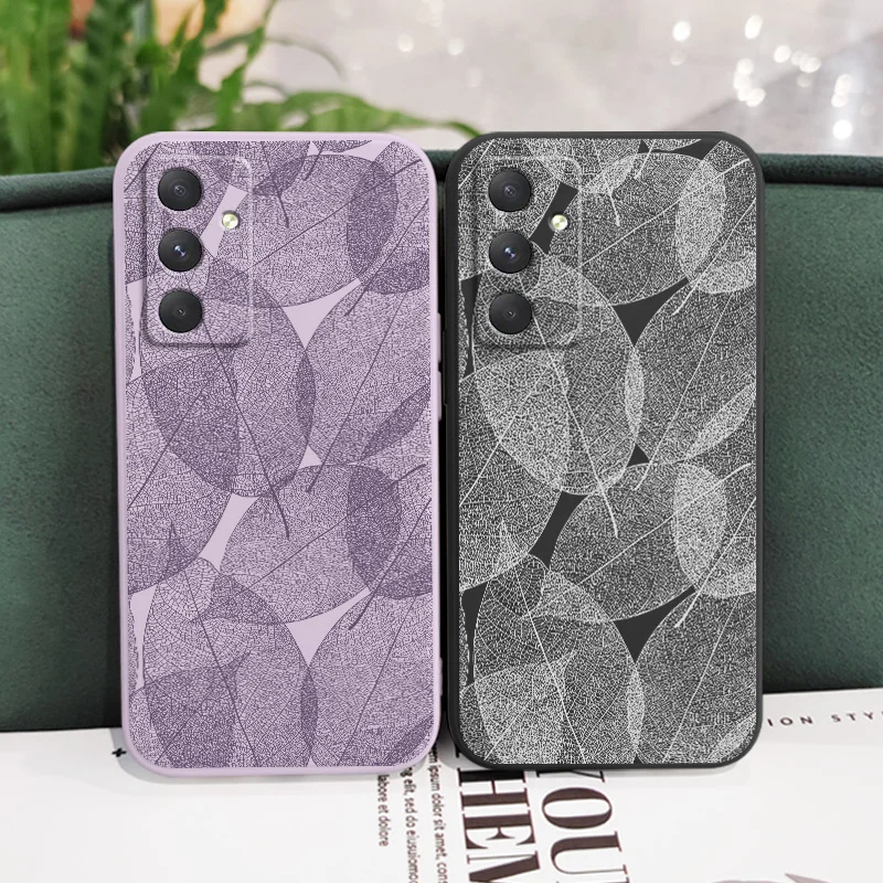 الأخضر ورقة الأوردة قضية الهاتف لسامسونج غالاكسي A56 A36 A26 A16 A06 A17 A07 A55 A35 A25 A15 A05 A54 A34 A24 A14 A04 4G 5G غطاء