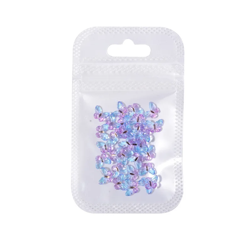 Aurora 3D Nail Art Charms, Papillon Coloré, Accessoires, Pièces pour N64.Décoration, Design, Fournitures de Manucure, Matériel, Outil, 30 Pcs