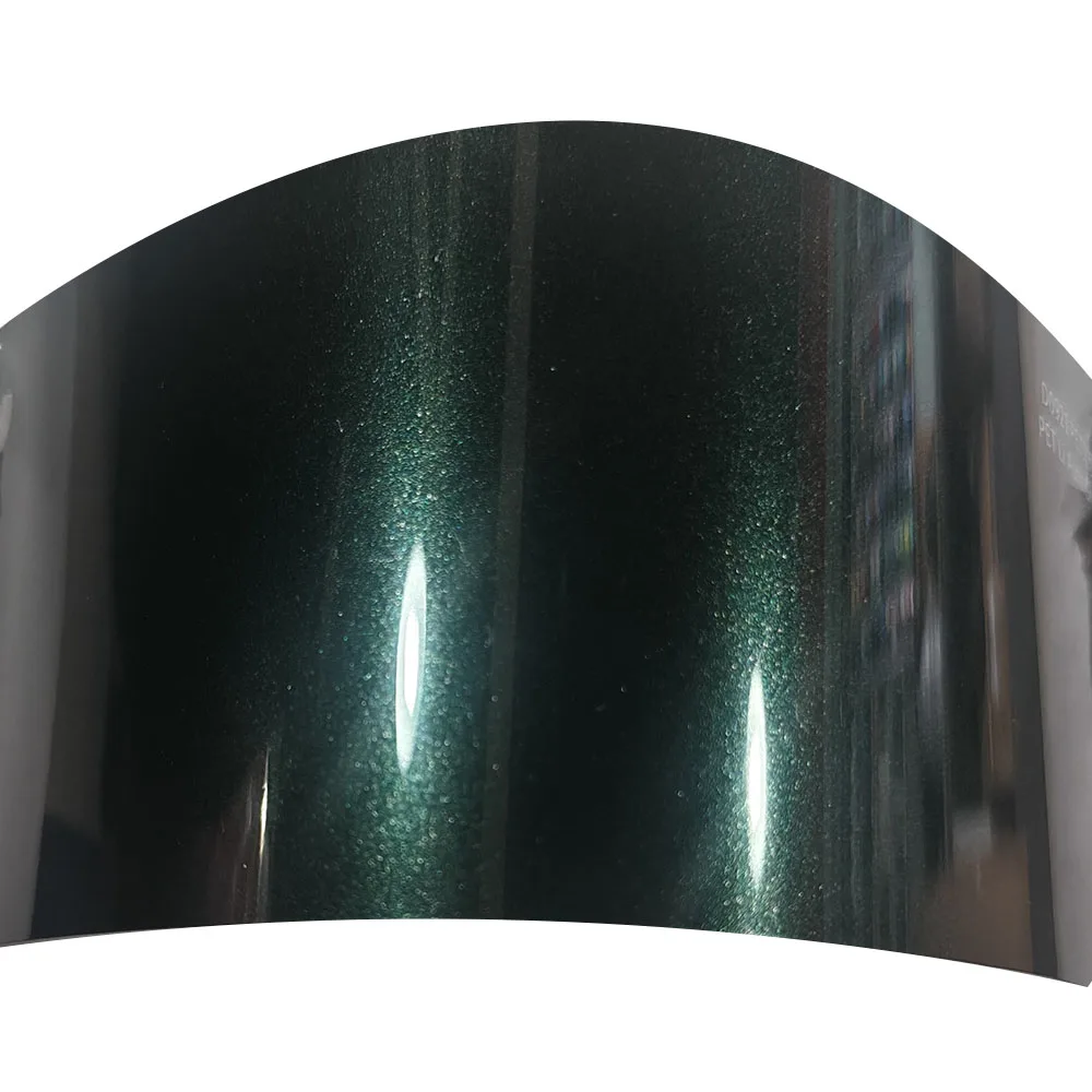Wrapmaster Professional Car Wrapping Film Glossy Metallic PET Li Auto Green Body Wrap 5M/10M/17M for Automotive