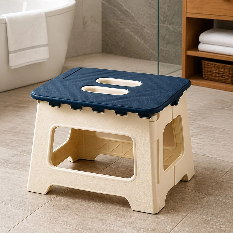 Compact Foldable Camping Stool with Handle, Lightweight Non-Slip Seat for Hiking, Fishing, and Outdoor Activities