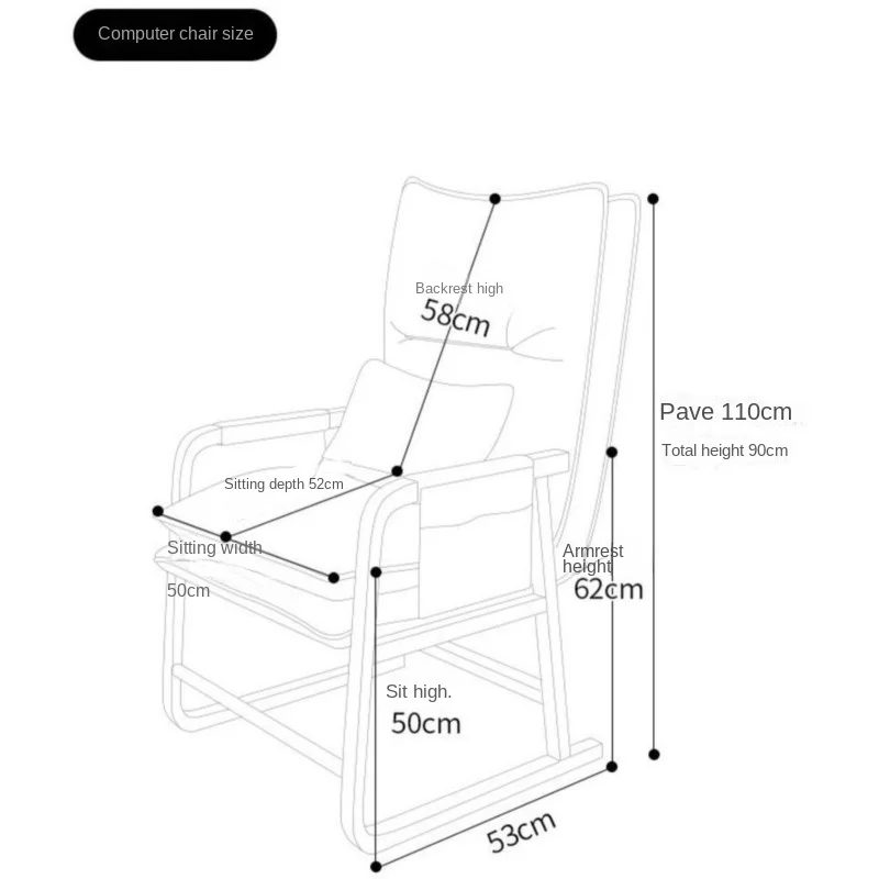 Warming Computer Chair Comfortable Sedentary Lazy Chair Student Dormitory Sofa Chair Foldable Back Chair Single Casual Chair