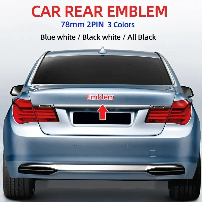

1pcs 78mm 2 Pins 51141970248 Car Rear Boot Trunk Emblem Badge Logo Accessories for BMW E66 E53 X5 E71 F25 E70 F26 F15 F16 F10
