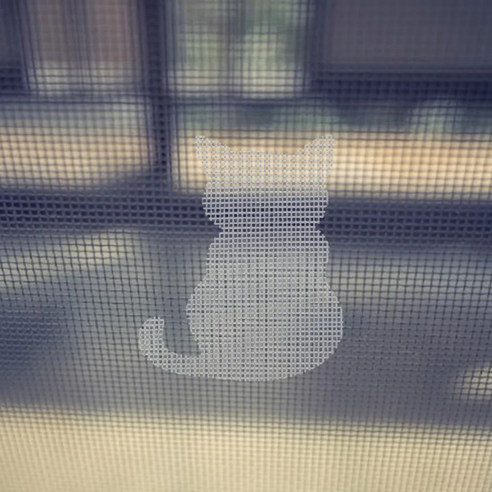 

20pcs Screen Repair Patch Double Sided Adhesive Cartoon Cat Shape Window Sticker Mosquito Proof Mesh Fix Hardware