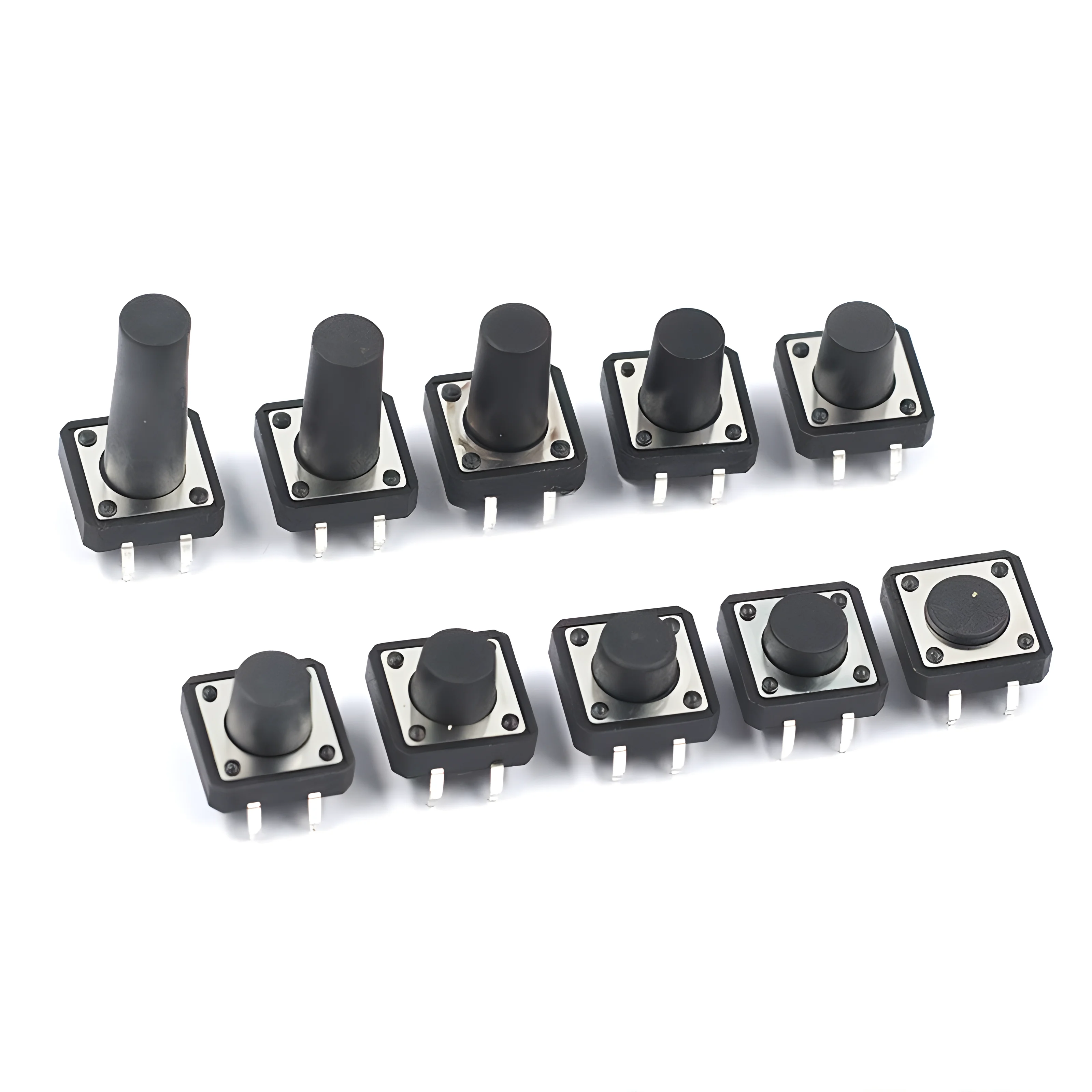 100PCS/Lot 12*12 Push Button Switch 12*12MM Light Touch Vertical-Type H= 4.3/5/6/7/8/9/10/11/12/13/14/15/16/17/18/19/20