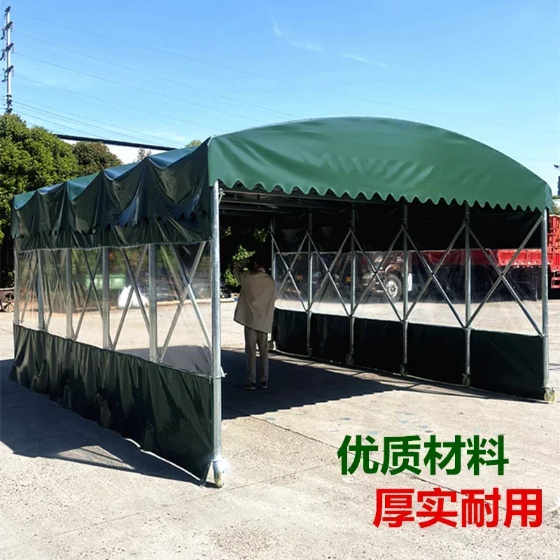 Customized Mobile Telescopic Sliding Canopy Outdoor Rainproof Sunshade for Parking Factory Warehouse Activity Event
