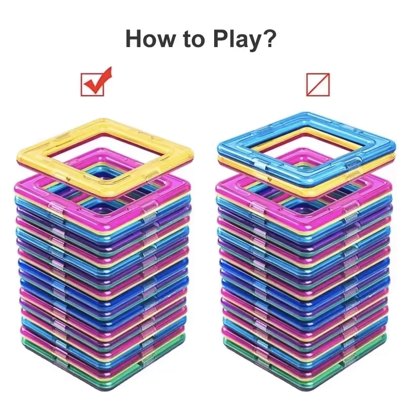 Jouets magnétiques de grande taille, blocs de Construction magnétiques, jouets de Construction pour enfants, jouets STEM, jouet éducatif d'apprentissage