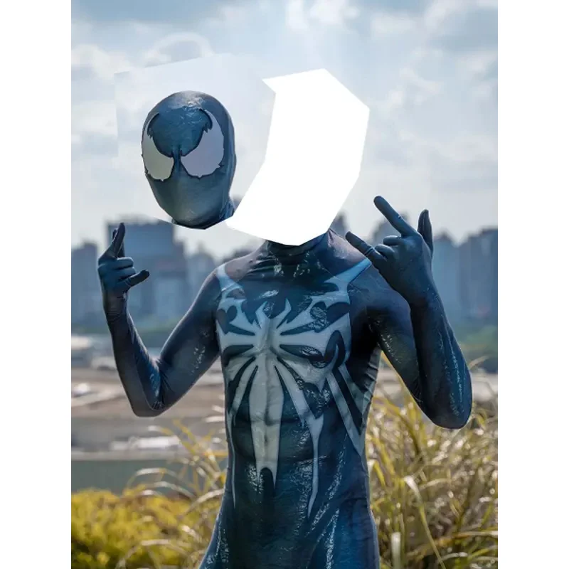 Fantasia de Cosplay Anime para o Halloween, Novos, 3D Print, Insomniac, Veneno, No Verso, Super-herói, Bodysuit Zentai, 2