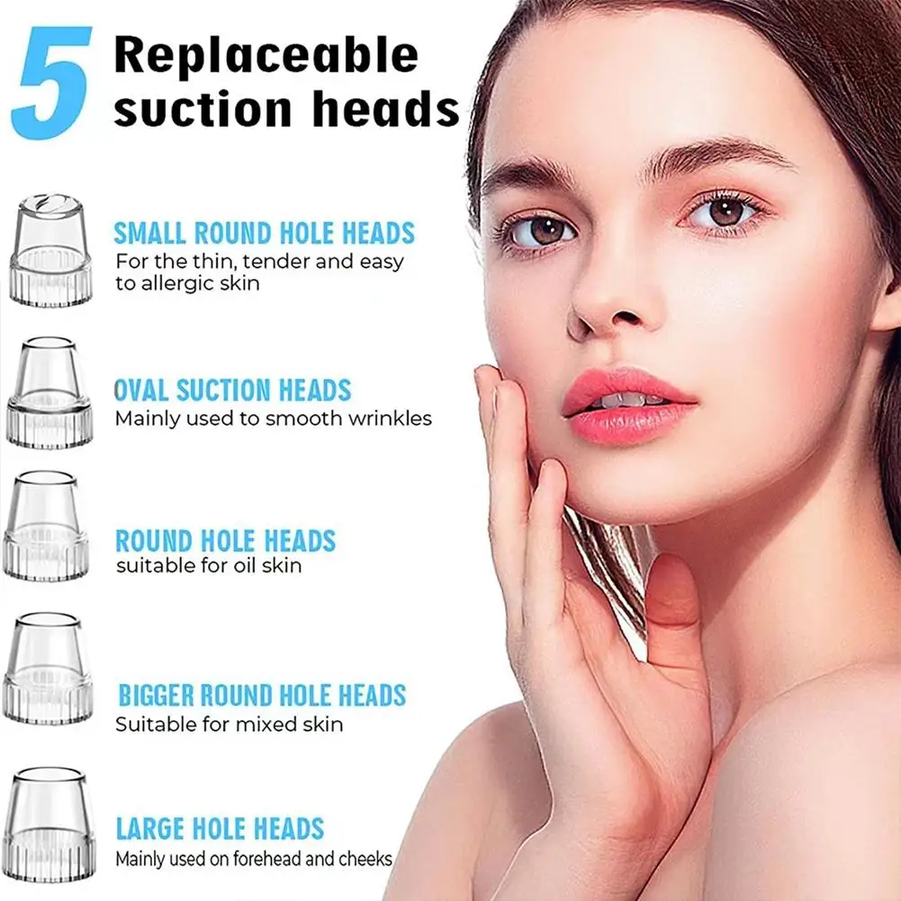 Akumulatorowy odkurzacz do porów twarzy USB, odkurzacz do usuwania zaskórników, przenośne narzędzie do usuwania trądziku, urządzenie do oczyszczania twarzy