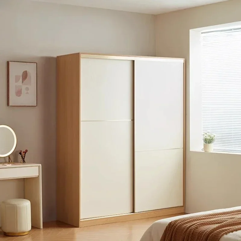 Open Closets Light Luxury Sliding Door Wardrobe Bedroom Clothes Closet Double Wardrobe Clothing Cabinets Cabinet Home Furniture