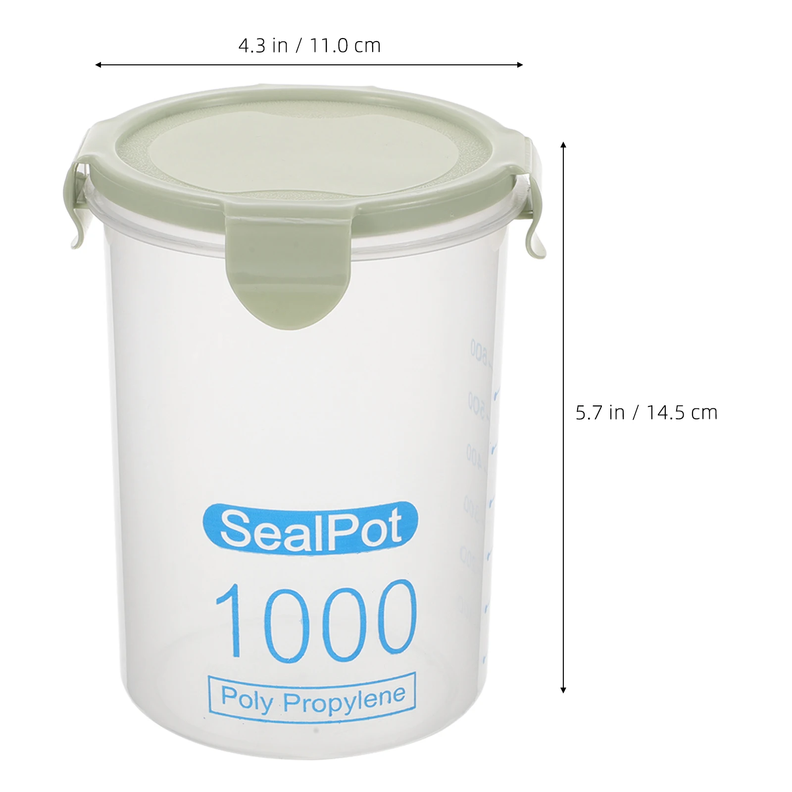 

Sealed Plastic Food Storage Containers Kitchen Meal Prep Jar Cereal Dry Snacks Waterproof Leakproof for Pantry