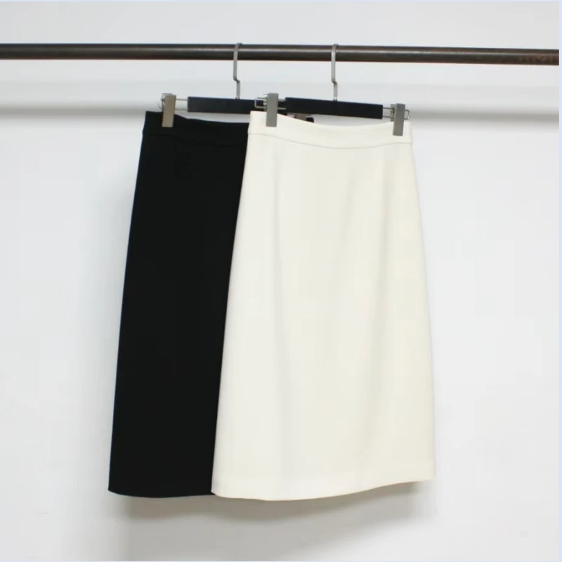 New Spring 24th Edition Triacetate Blended One Grain Buckle Wrapped Skirt