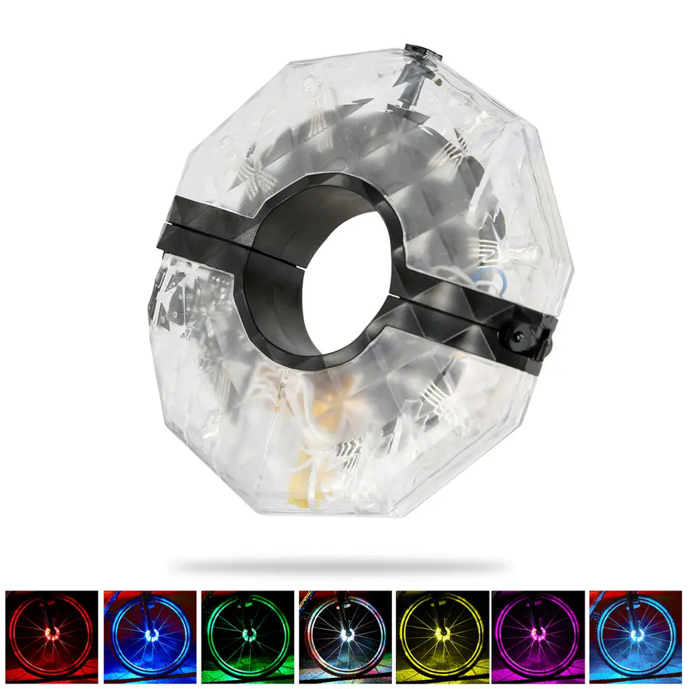 

Rechargeable Bike Wheel Hub Lights, Waterproof LED Cycling Spoke Lights, Bicycle Accessories, 7 Colors, 1 Pc