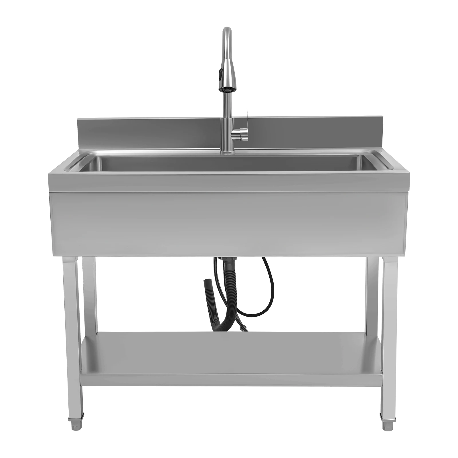 

Stainless Steel Freestanding Sink with Large Capacity and Excellent Load-bearing Capacity for Kitchen Bathroom