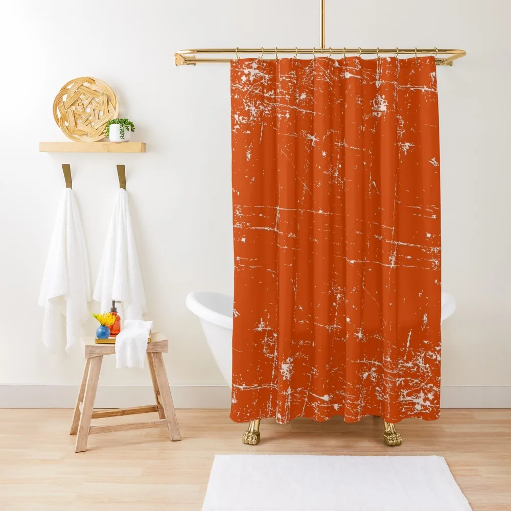 

Burnt Orange Grunge Design Shower Curtain For The Bathroom Set For Bathroom Waterproof Fabric Shower Curtain