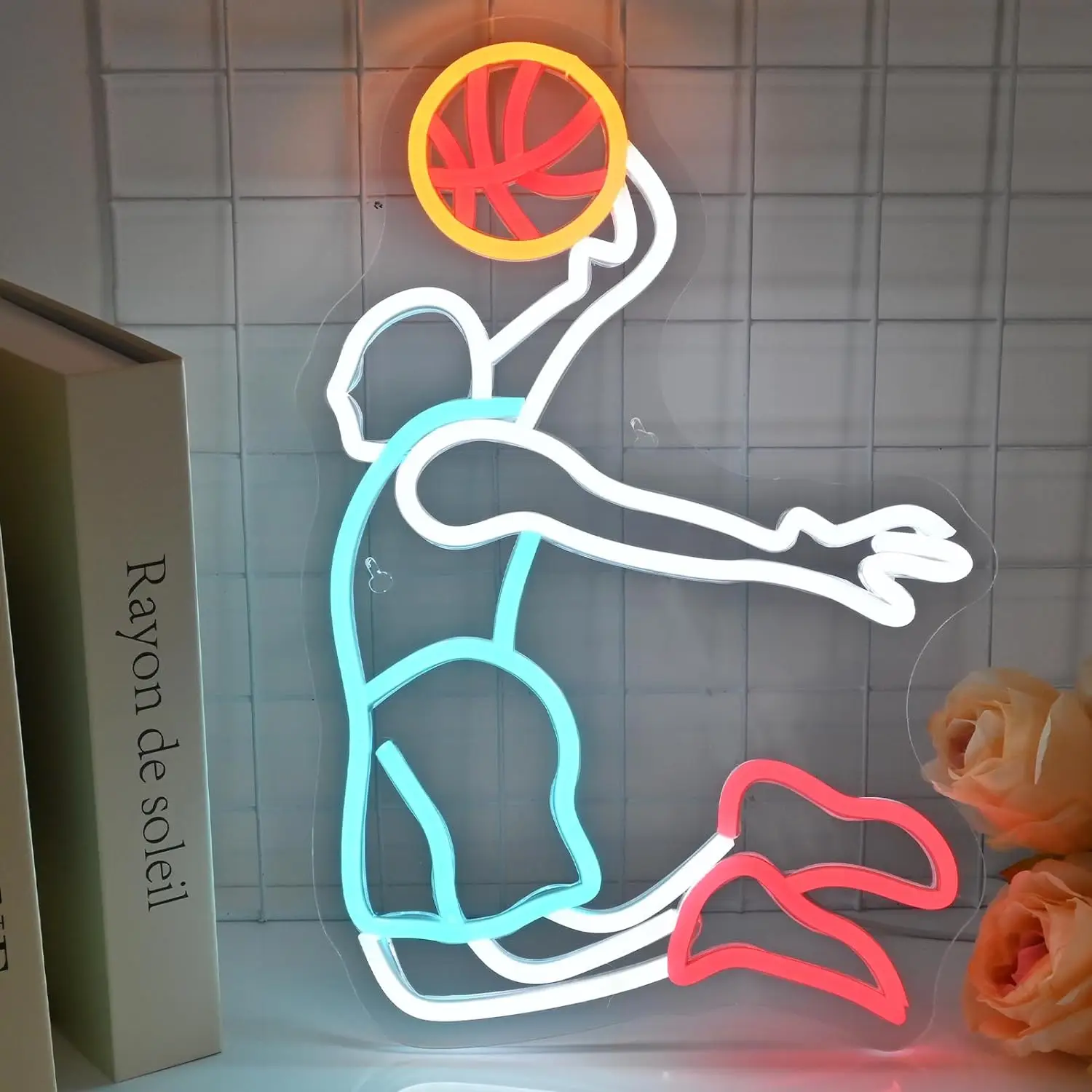 Imagem -05 - Basketball Neon Signs Luzes Led Decoração do Quarto Homem Caverna Futebol Clube Bar Wall Decor Presente para Teen Room Fãs