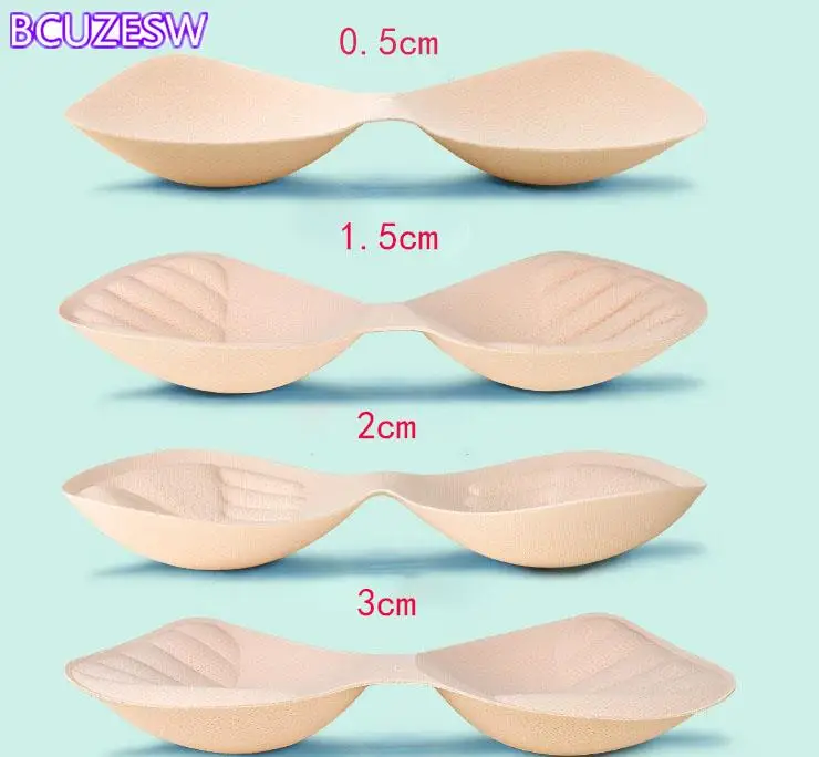 Sexy Women Bra Pads Insert Thick One-piece Chest Pad Removable Padding Brassiere Sopnge Push Up Cups Swimsuits Bikini Bra Insert