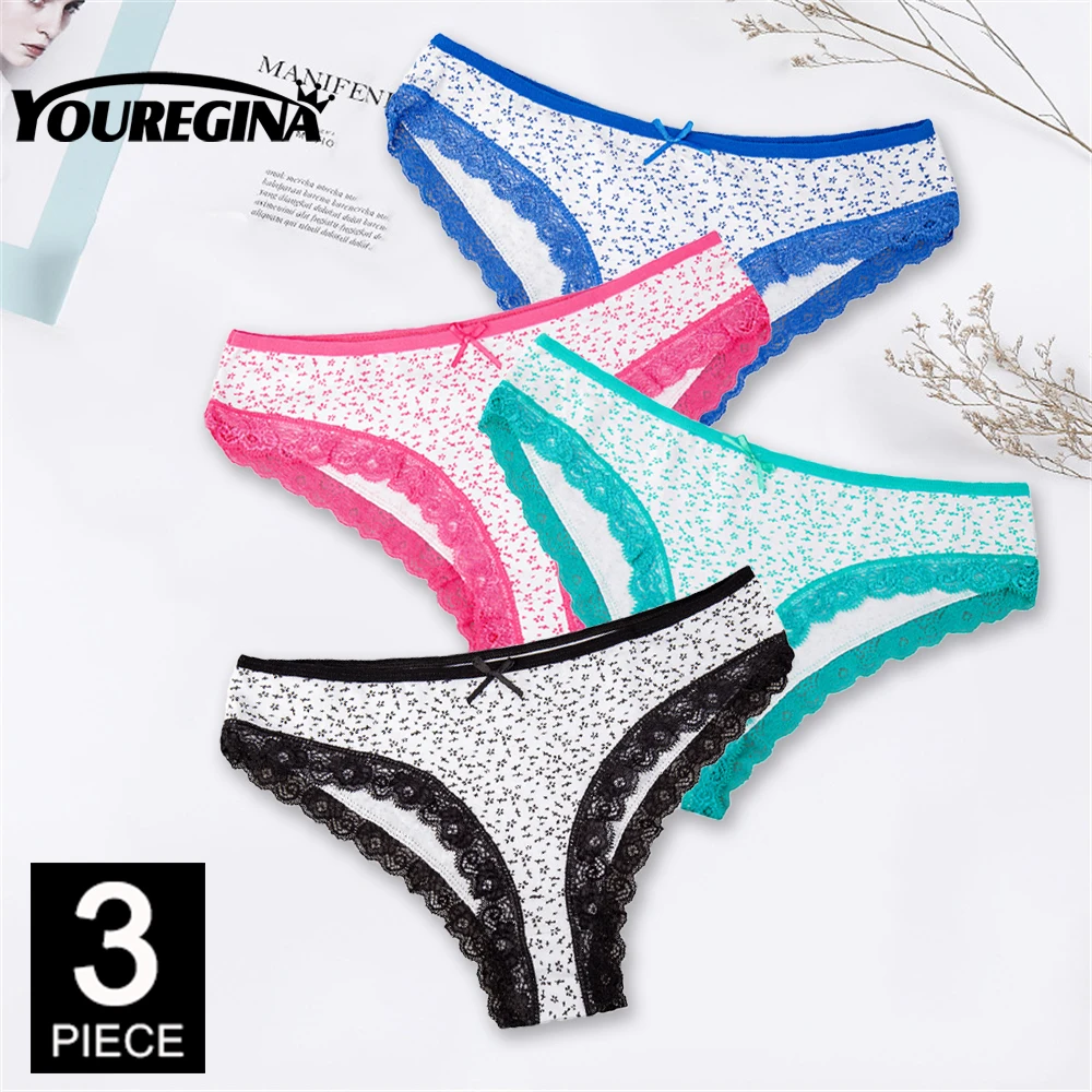Cotton Panty 3 Pcs/lot Solid Women\'s Panties Comfort Underwear Skin-friendly Briefs For Women Sexy Low-Rise Panty Intimates