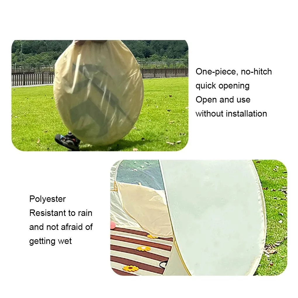 reusable outdoor portable camping one click open 3-4 people tent large space sunshade beach sun shelter tent garden beach tent