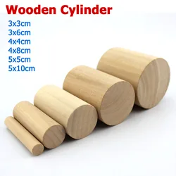 1-10pcs Wooden Cylinder 0.8/1/1.5/2/2.5/3/3.5/4/5/6/8cm Wood Solid Rod Strip for Woodwork Craft Kids Toy Puzzle Making Material