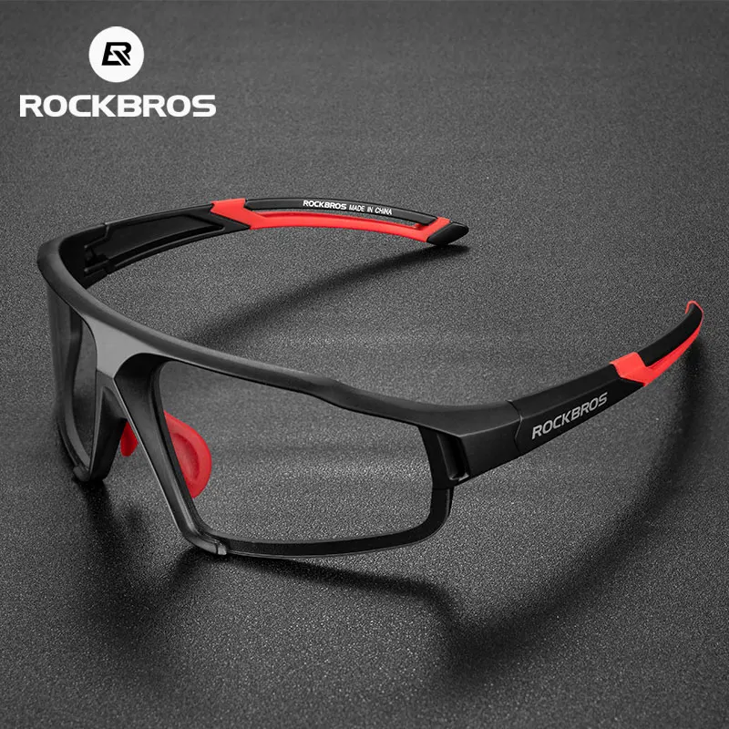 

ROCKBROS Semi-Rimmed Split Lens Bicycle Photochromic Glasses Wind & Sand Proof for Men Women Outdoor Cycling CampingSports