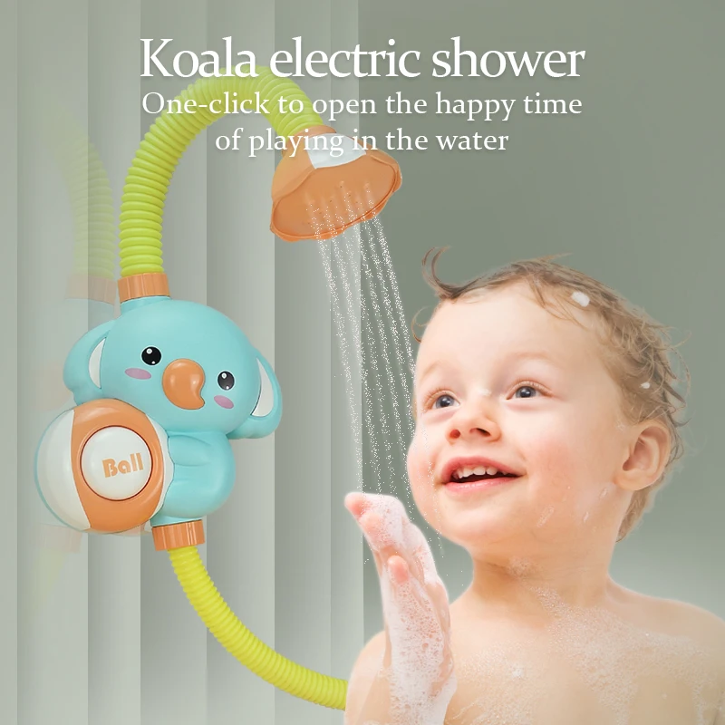 Children's indoor shower play eye Bathroom bath retractable 360 degree rotary key typtype press water suie press water suitable