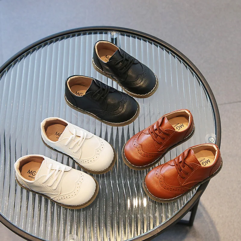 

Children Leather Shoes for Boys Girls Kids Loafers Slip-on School Flats Casual Comfortable for Wedding Formal Occasions Party