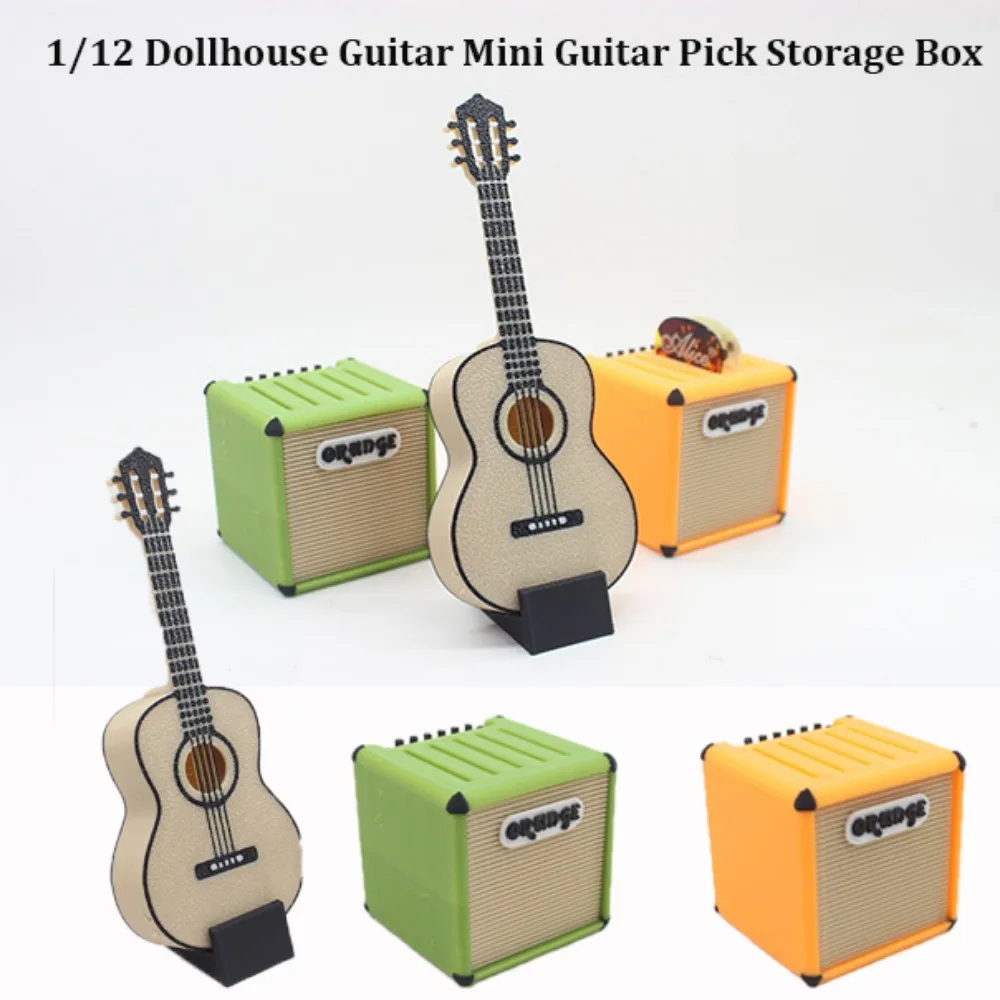 

High Quality Mini 1/12 Dollhouse Guitar Multistyles Plastic Miniature Decorative Props Music Scenes Doll Accessories Toys