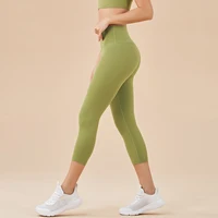 SOISOU Nylon Yoga Capri Pants Leggings Women's Pants Gym Sexy High Waist Tight Breathable Elastic Girl Sports Pants 13 Colors - Image 3