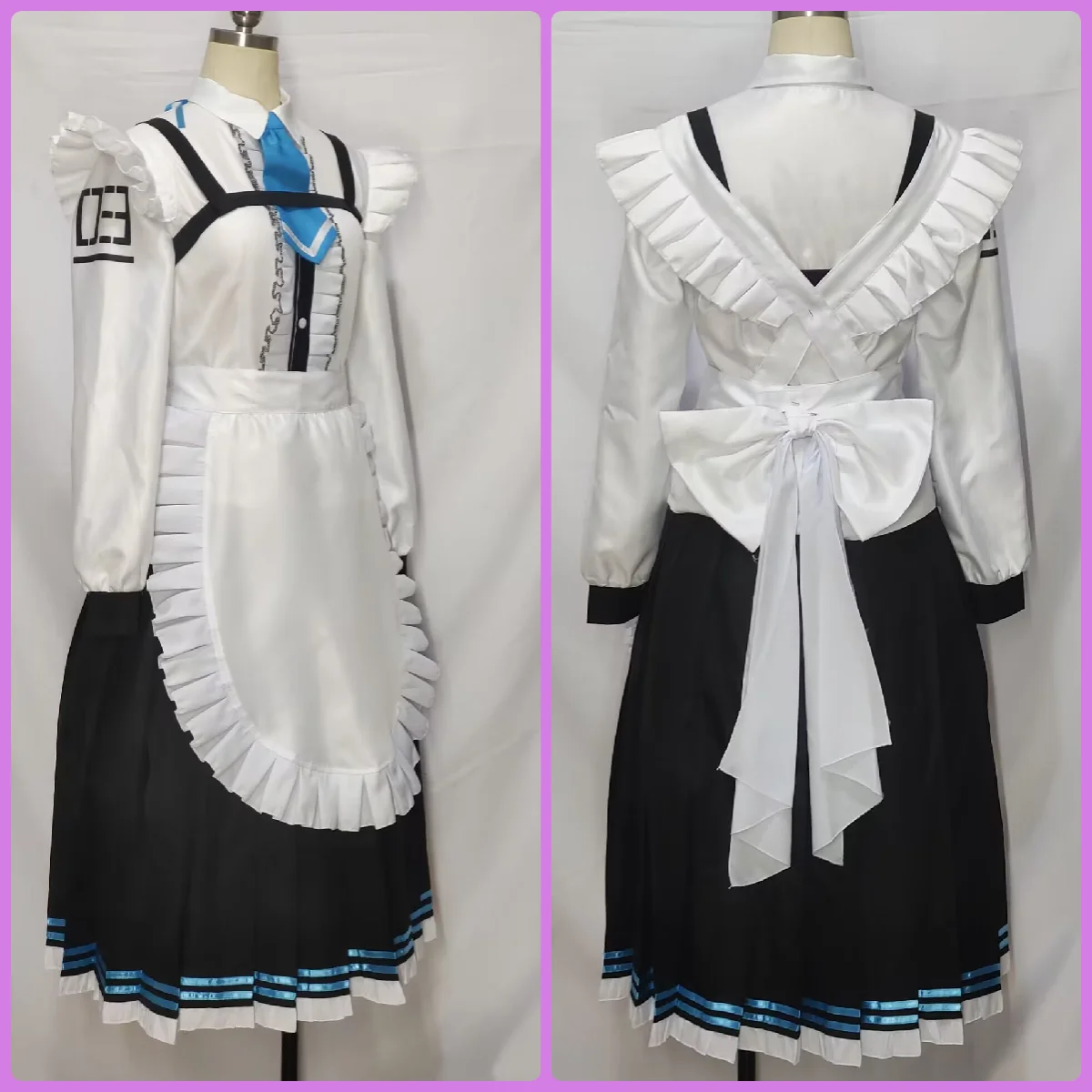 COS-KiKi Blue Archive Murokasa Akane Maid Dress Game Suit Cosplay Costume Lovely Uniform Halloween Party Role Play Outfit