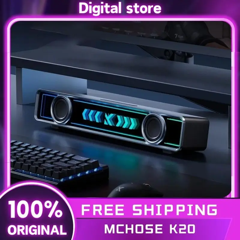 

MCHOSE K20 Gaming Speaker Dual Mode Bluetooth Soundbar BT5.4 Customized 7.1 Surround Sound With Microphone Wired Speaker