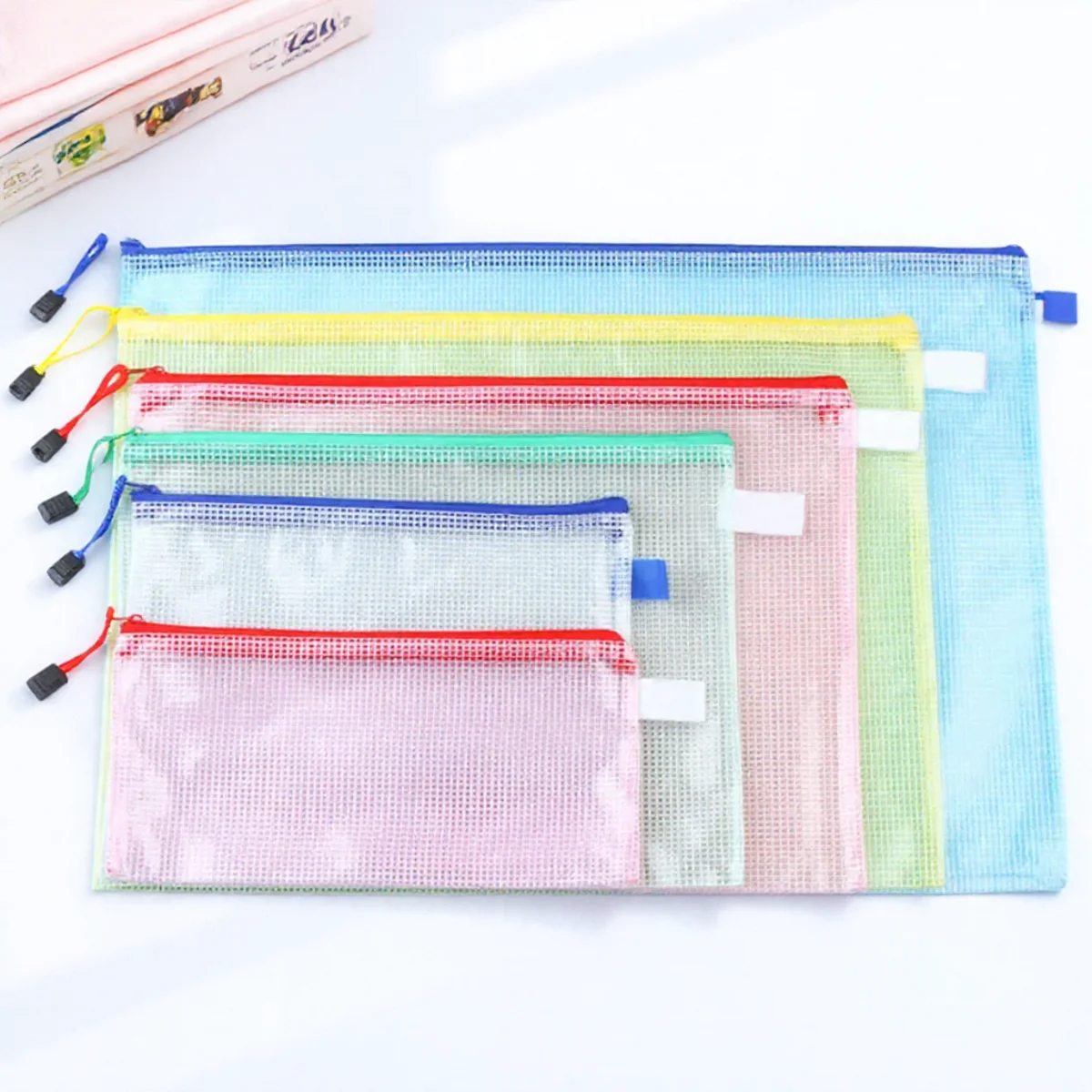 

Waterproof A4 A5 A6 Plastic Zipper File Folder Document Bag Organizer Pencil Pen Case Office Supplies