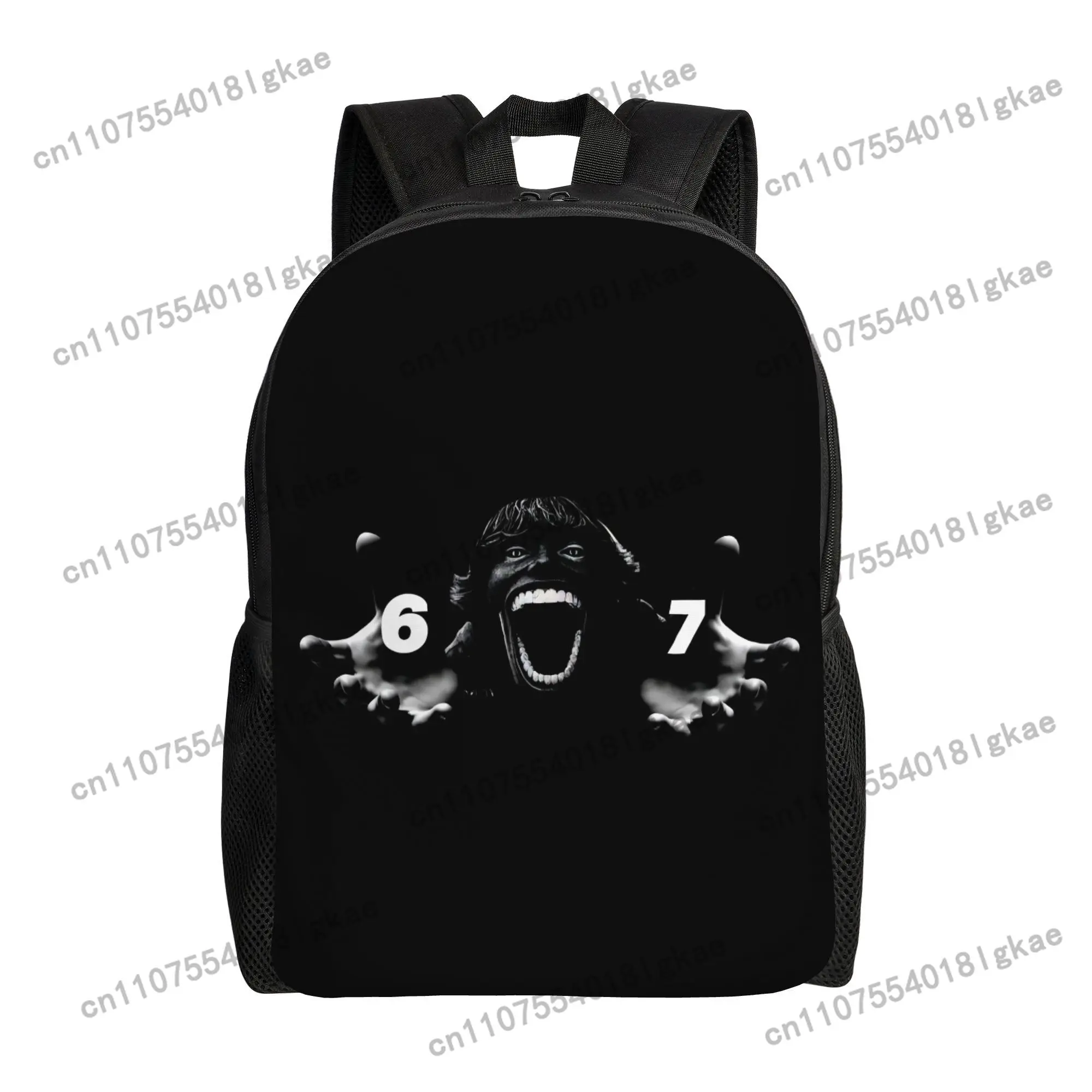 1pc Funny 67 Meme Backpack with 67 Design - Lightweight School Bag, Zipper Closure, Adjustable Straps, Machine Washable - Birthd