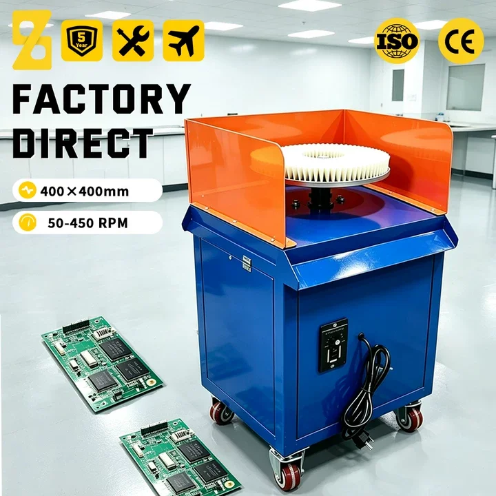 PCB Cleaning Machine 50‑450RPM Variable Speed 550W Solder Ball Dross Remover for Electronic Assembly PCB Production Repair