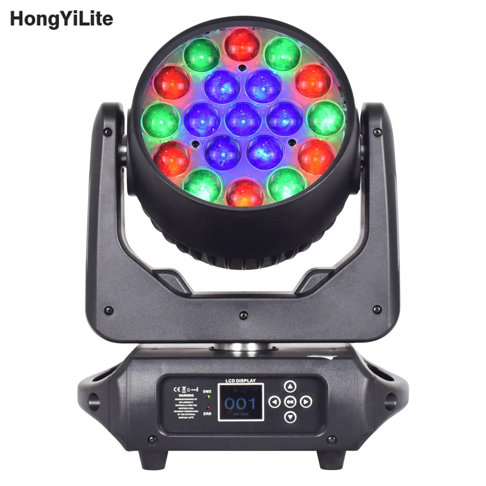 

Lyre 19X15W RGBW Beam Zoom Wash DMX512 LED Moving Head Light For DJ Stage Lights Vocal Concert Disco Party Show Bar Music