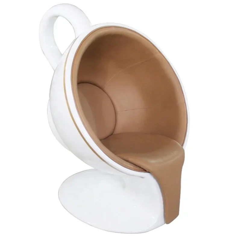 

Creative Fiberglass Decoration Coffee Cup Chair Lounge Chair For Shopping Mall