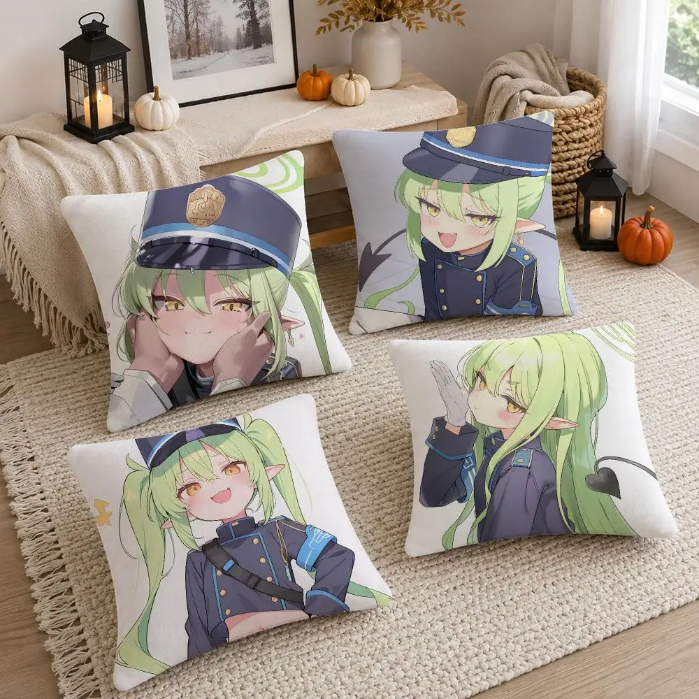 Artist Tachibana Nozomi Cushion Cover Soft Fluffy Short Plush Throw Decorative Cushion Covers for Sofa Bedroom Home Decor