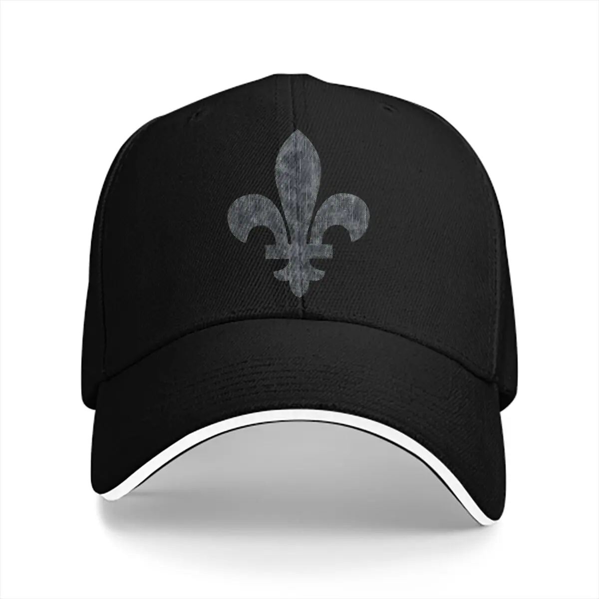 

Vintage Distressed Baseball Caps Peaked Cap Fleur De Lis Sun Shade Hats for Men Women