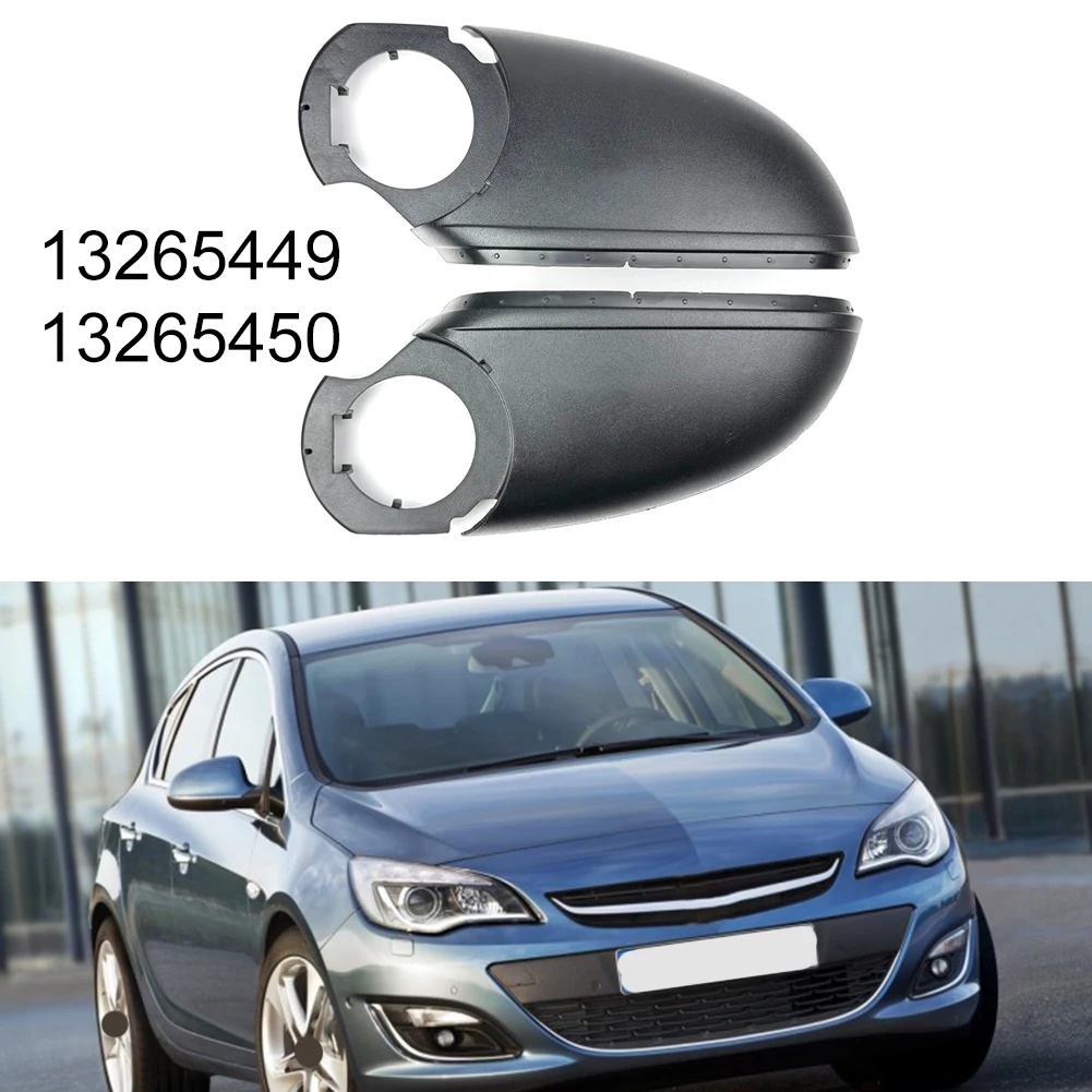 2pcs Car Side Mirror Cover Housing For Opel Astra J 2009-2015 Black ABS Rearview Mirror Base Shell Replacement 13265449 13265450