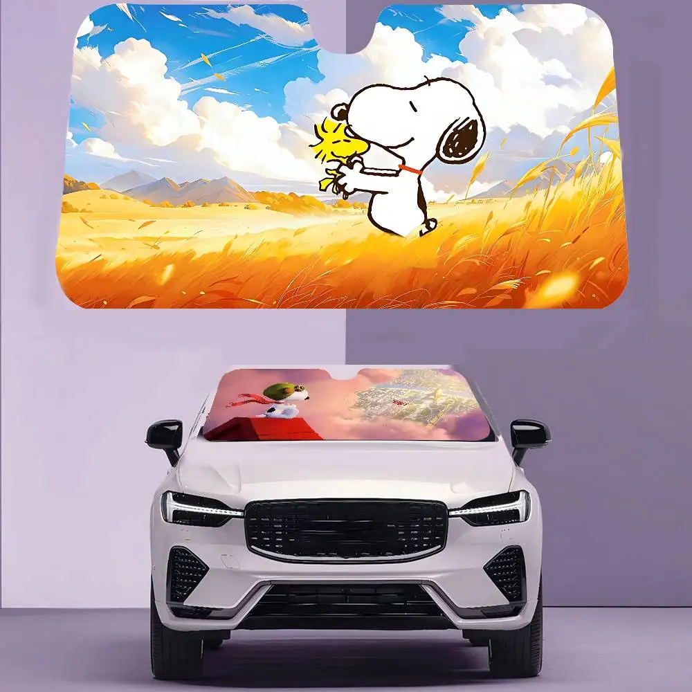 

Cute Cartoon SnoopyBeaR Car SunShade Car Sunshade Window Sunshade Sunblock Front Windshield Hood Interior Front Sunshade