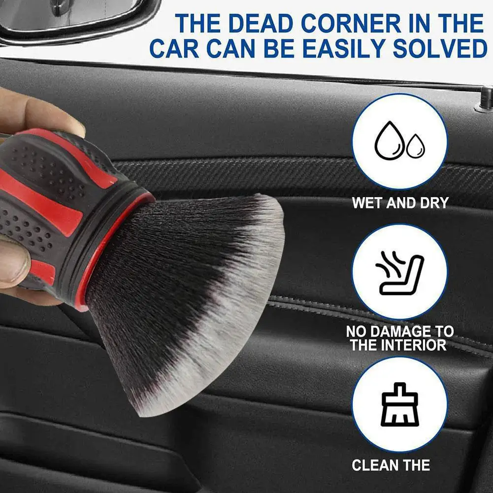 

Soft Brush Interior Detail Brush With Holder Air Vent Dusting Cleaning Detailing Interior Cleaning Accessories Tool Car X2O0