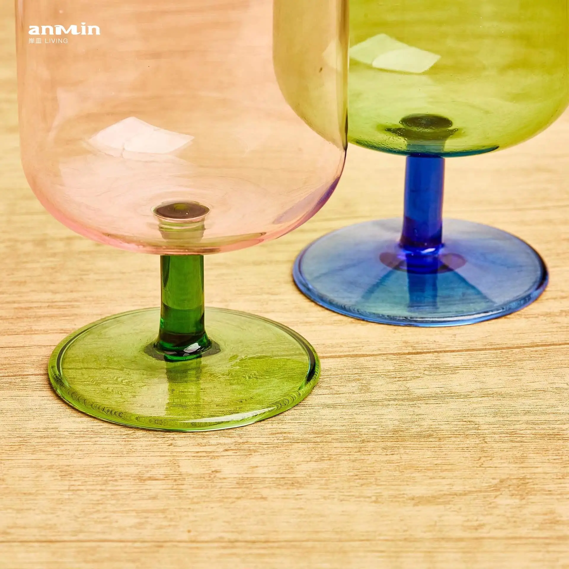 

Цветное боросиликатное стекло, бокал для домашнего использования, бокал для красного вина, контрастного цвета, креативное украшение, чашка для воды