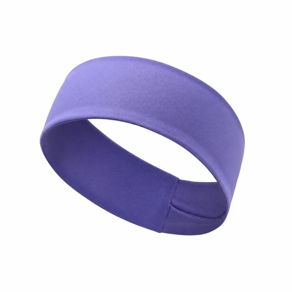 Solid Color Sports Headbands Hair Fixing Hole Non-Slip Grip Yoga Headbands Wide Width Moisture Wicking Makeup Headbands