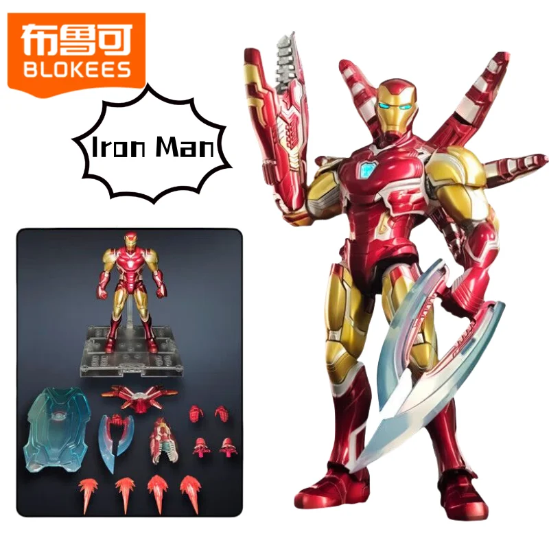 

Bloks Iron Man MK85 Figure Model Children's Educational ToysCreative Joint Movable and Luminous Tabletop Ornaments Holiday gifts