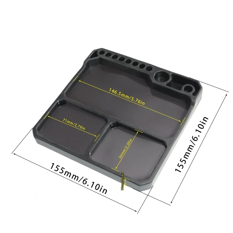Organized Parts Organizers with Plate and Soft Plastic for Tool