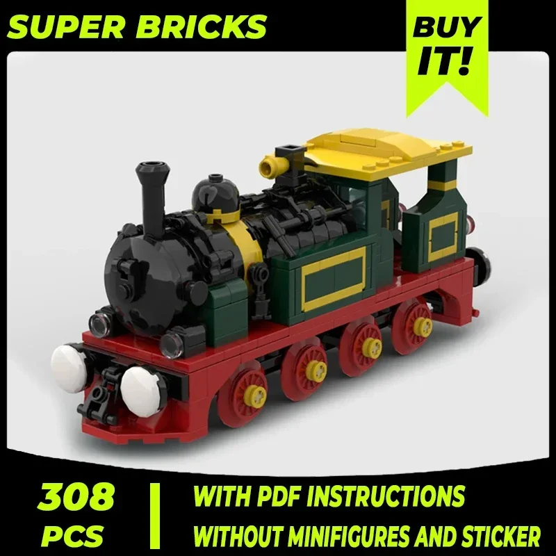 City Car Series Model Moc Building Bricks Steam Locomotive Technology Modular Blocks Gifts Christmas Toys DIY Sets Assembly