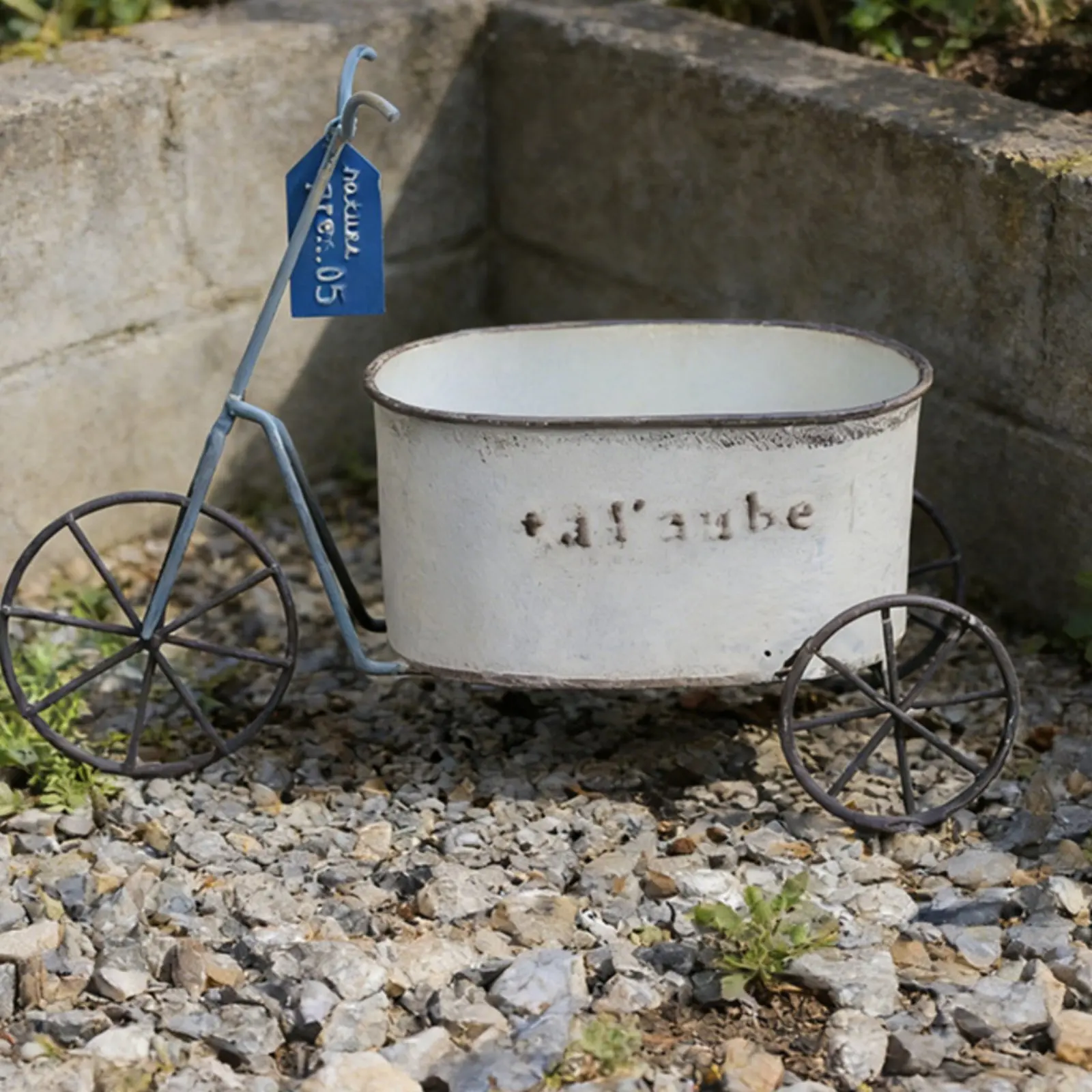 

Metal Tricycle Planter Indoor Outdoor Tricycle Planter Vintage Trike Flower Pot Sturdy Stable for Patio