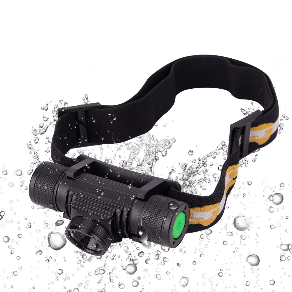 3800LM XM-L2 LED Headlamp USB Rechargeable Flashlight Power by 18650 Battery Headlight Torch Camping Light Waterproof Work Lamp